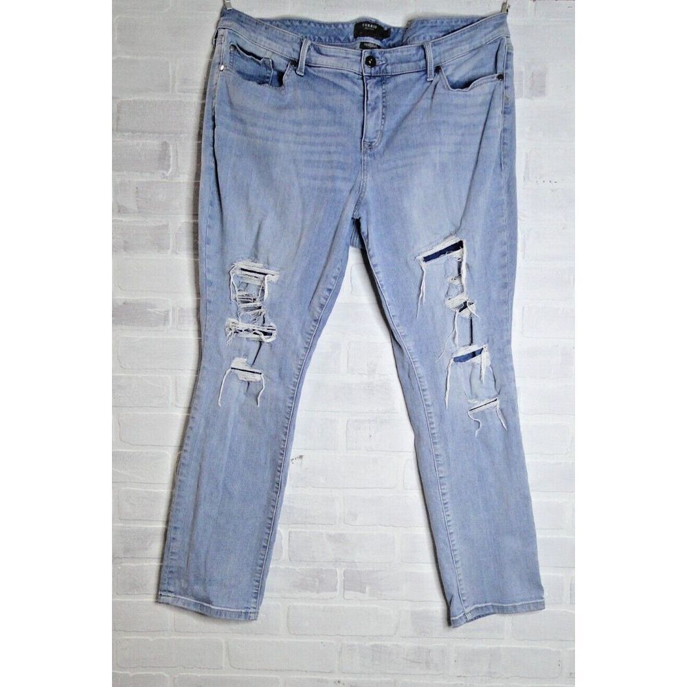 TORRID 'Boyfriend‎ Straight' Vintage Stretch Mid-rise Jean, Size 20r Distressed